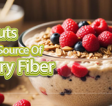 A bowl filled with rich dietary fiber ingredients including nuts.