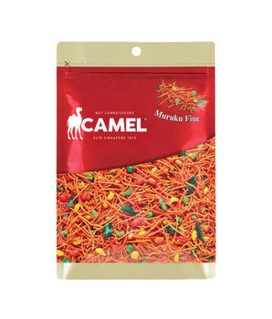 Camel Nuts Muruku Fine 120g package with colorful snack mix on a white background