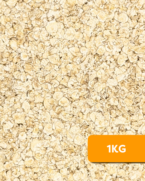 Close-up of Camel Nuts Organic Instant Oats with a 1KG label