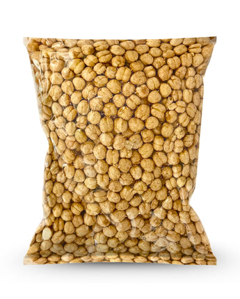 1kg bag of roasted chickpeas from Camel Nuts on a white background