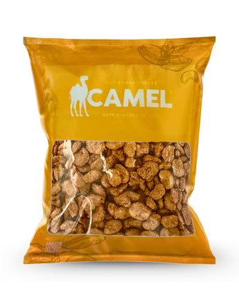 Camel Nuts Satay Broad Beans in a 300g package on a white background