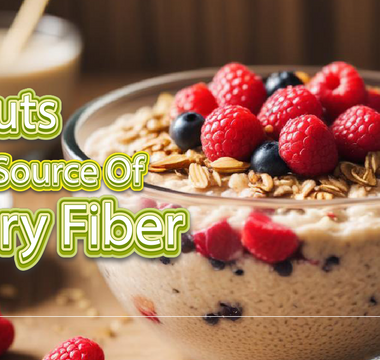 A bowl filled with rich dietary fiber ingredients including nuts.
