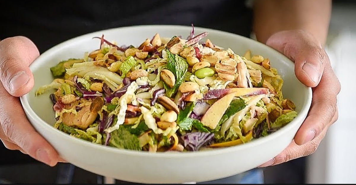 vibrant fusion flavors textures easy crunchy peanut slaw delightful twist traditional coleslaw nutty goodness colorful ingredients complement creamy peanut dressing 