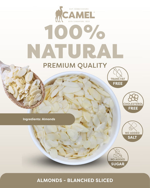 Almonds Blanched Sliced 1kg