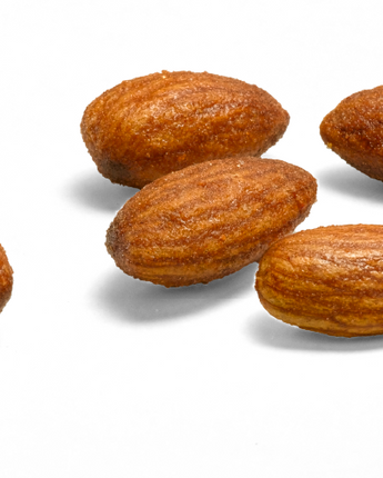 Delicious Smoked almonds from Camel Nuts on a white background