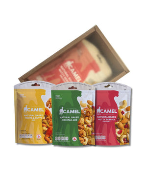 Camel Nuts natural baked snacks. Ideal for a Get well soon present!