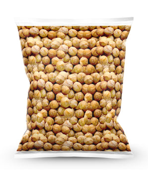 1kg bag of honey macadamias from Camel Nuts on a white background