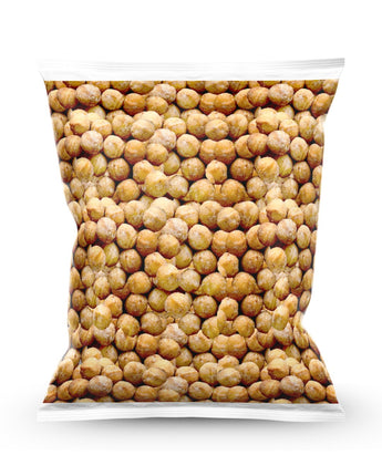 1kg bag of honey macadamias from Camel Nuts on a white background