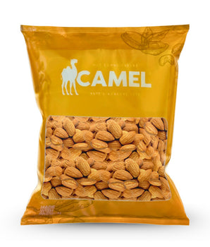 Natural Baked Almonds from Camel Nuts in a 400g packaging on a white background