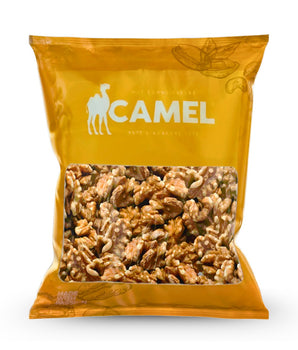 400g Package of Camel Nuts Natural Baked Walnuts with 'Camel' branding on a white background