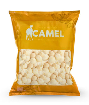 400g Packaging of Camel Nuts Natural Baked Macadamias on a white background