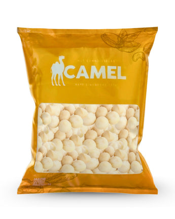 400g Packaging of Camel Nuts Natural Baked Macadamias on a white background