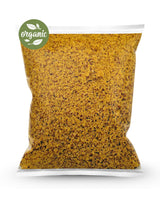Bag of organic coconut flower sugar  with an 'organic' label on a white background