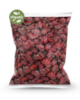1kg Bag of organic dried cranberries with an 'organic' label on a white background