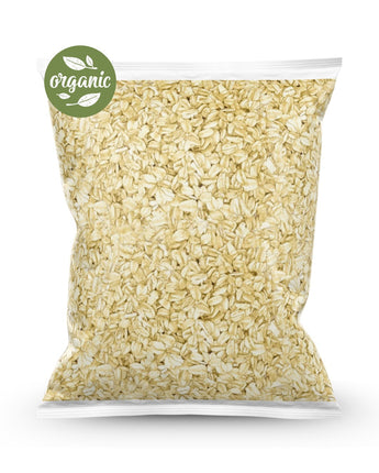 Camel Nuts 1kg Bag of organic rolled oats with an organic label on a white background