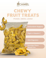 Camel Nuts' chewy fruit treat. Preserved Guava. Health benefits such as Antioxidant Support, High in vitamin C