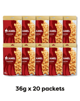 20 mini packs of 36g of Camel Nuts Roasted Cashews