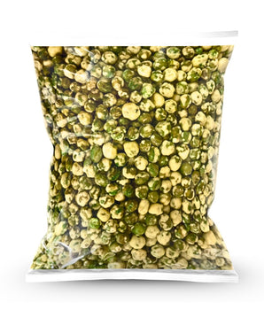 1kg bag of traditional favourite coated green peas by Camel Nuts on a white background
