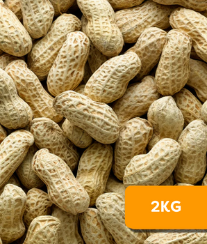 Lots of peanuts with a 2KG label.