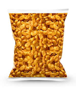 1 kg bag of Satay flavored broad beans by Camel Nuts on a white background