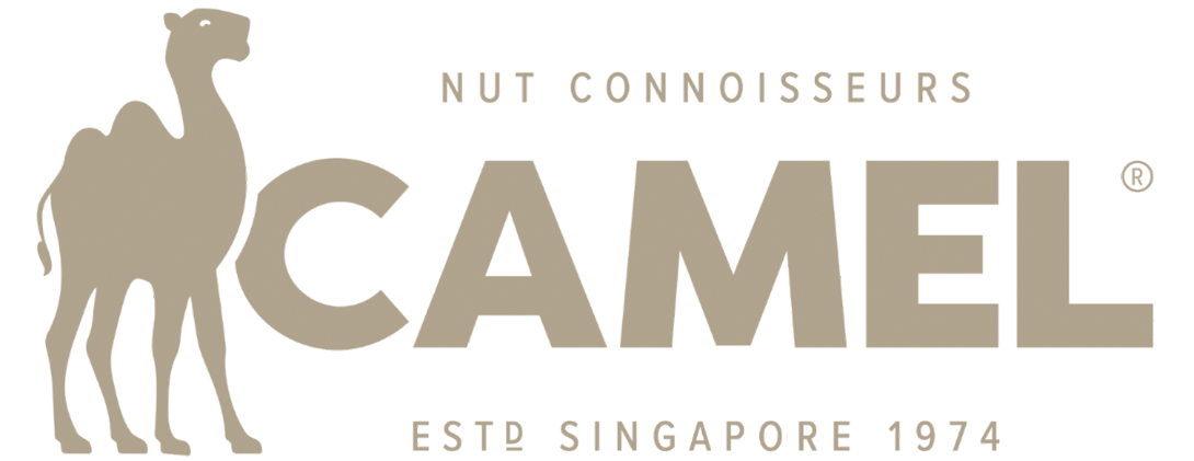 Camel Nuts Singapore logo – Logo featuring a camel silhouette with the words "Nut Connoisseurs, Camel, Estd. Singapore 1974