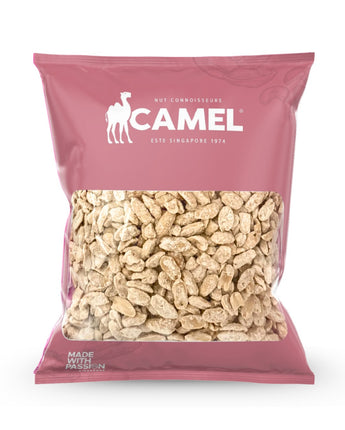 Bag of camel sugar peanuts with Camel brand logo on a white background