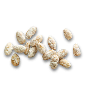 Traditional favourite sugar peanuts from Camel Nuts on a white background